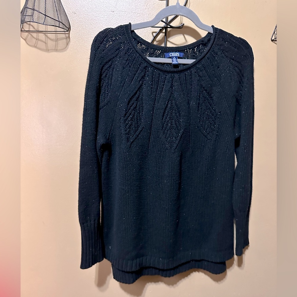 Chaps Black Sweater